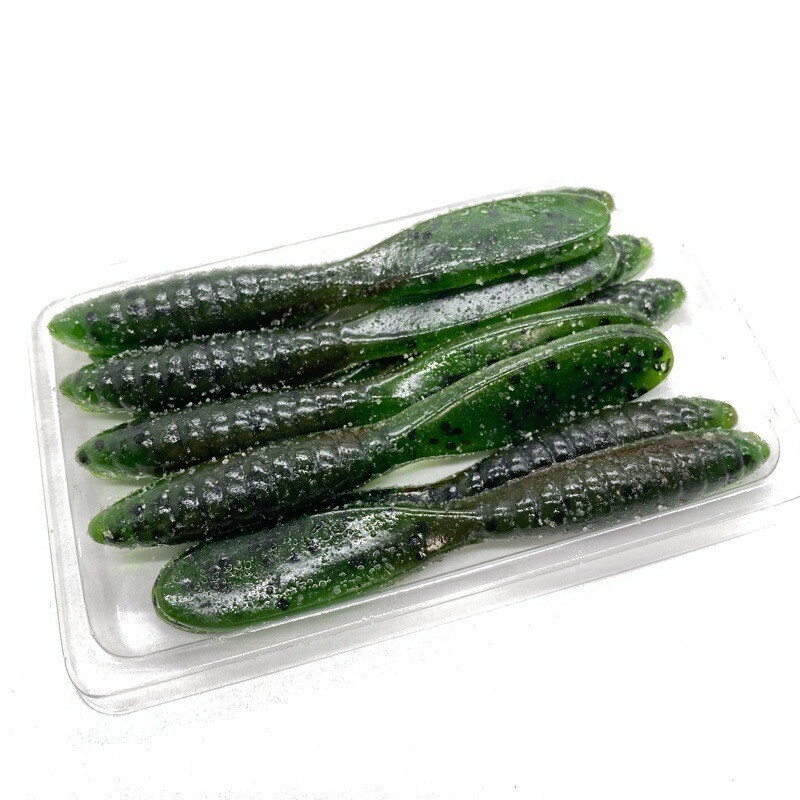 811390 カリフォルニアワーム パドルテールグラブ 3.5インチクラス 9本 CALIFORNIA WORM PADDLE TAIL GRUB ハンドポワード オールド品拍卖