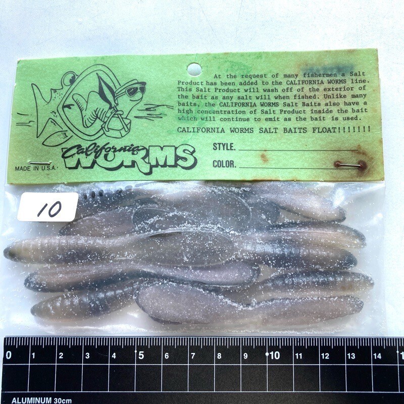811875 新品 カリフォルニアワーム パドルテールグラブ 3-1/2インチ 10本 CALIFORNIA WORM PADDLE TAIL GRUB フジオカパドル拍卖