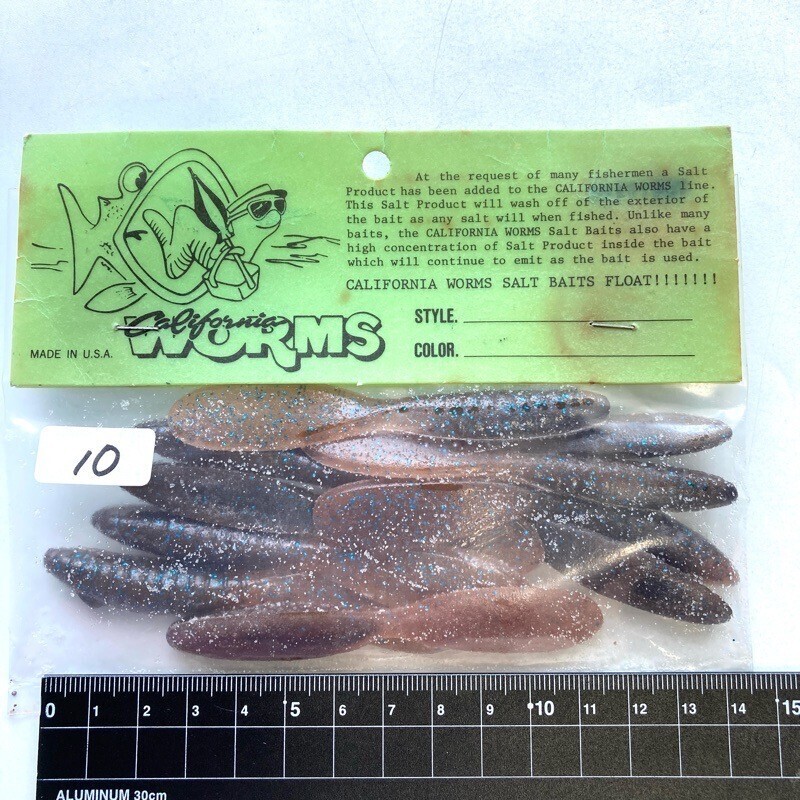 811876 新品 カリフォルニアワーム パドルテールグラブ 3-1/2インチ 10本 CALIFORNIA WORM PADDLE TAIL GRUB #カスミスペシャル? フジオカ拍卖