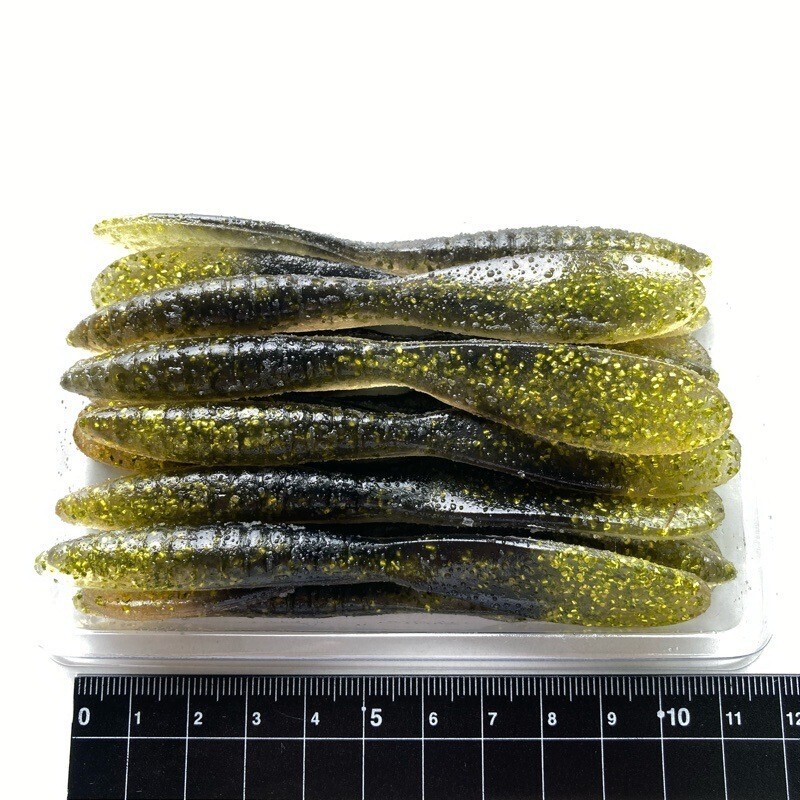 813531 フジオカパドル 4インチクラス 15本 FUJIOKA PADDLE ハンドポワード 藤岡 パドルテール カリフォルニアワーム オールド品拍卖