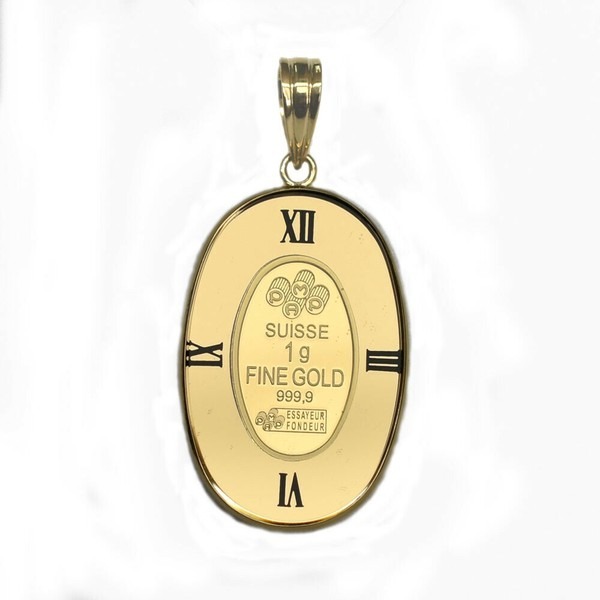 【24金×18金】純金マリアコイン ペンダントチャーム ネックレス K24 K18拍卖