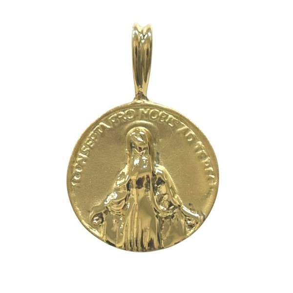 【18金】K18オーバルマリアペンダント チャーム ネックレス 丸形 ゴールド拍卖