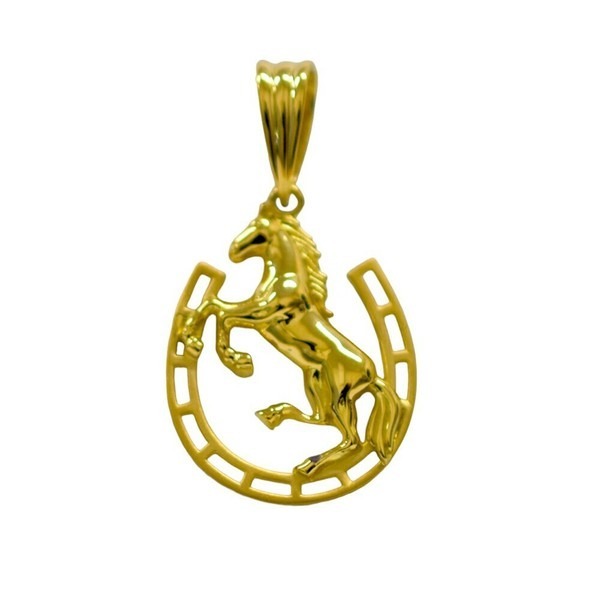 【18金】K18馬蹄ホースネックレス ペンダント 喜平対応 馬モチーフ拍卖