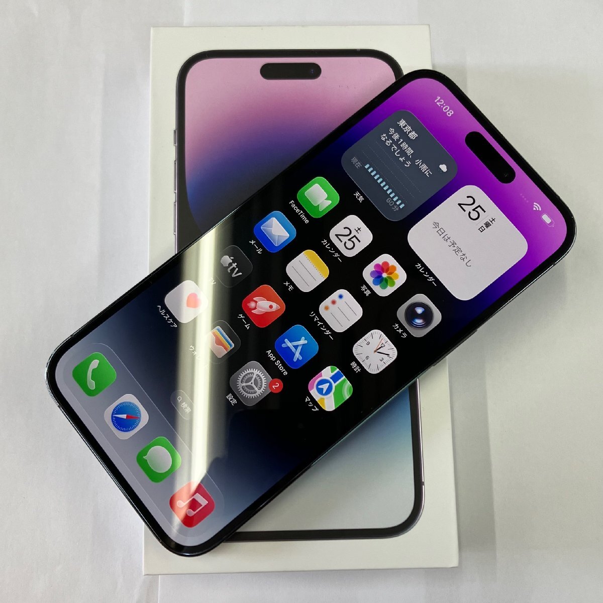 【中古良品】国内版SIMフリー iPhone14 Pro Max 512GB ディープパープル MQ9J3J/A Apple【四丁目店】拍卖