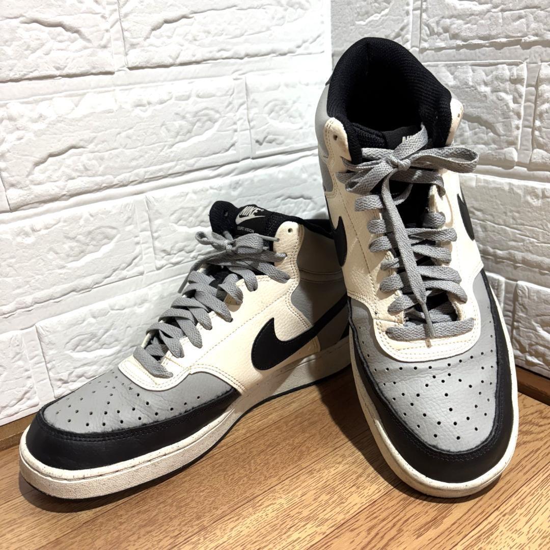 NIKE COURT VISION MID NN ナイキ コートビジョン ミッド NN ネクストネイチャー ミドルカットスニーカー メンズ サイズ27.5cm拍卖