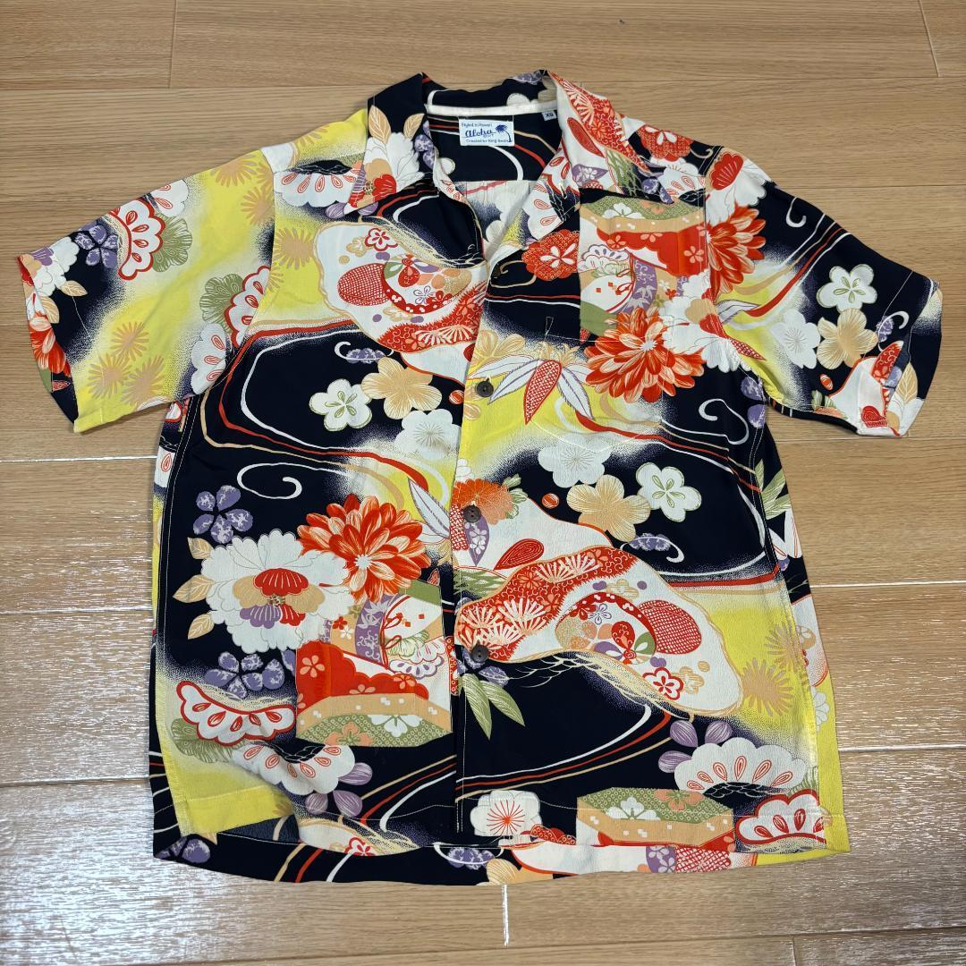 美品 SUN SURF サンサーフ スペシャルエディション アロハシャツ “KIMONO DESIGN” SS30690 サイズXS メンズ 着物デザイン キングスミス拍卖