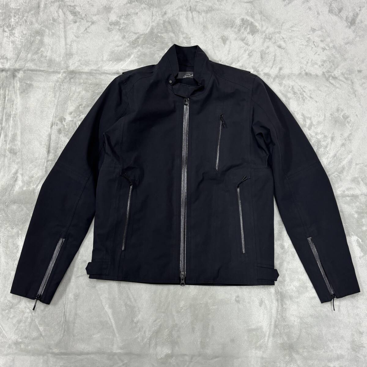 美品 gwmaverick ジーダブリューマーヴェリック ゴアテックス シングルライダースジャケット サイズS メンズ ブラック GOLDWIN MOTORCYCLE拍卖
