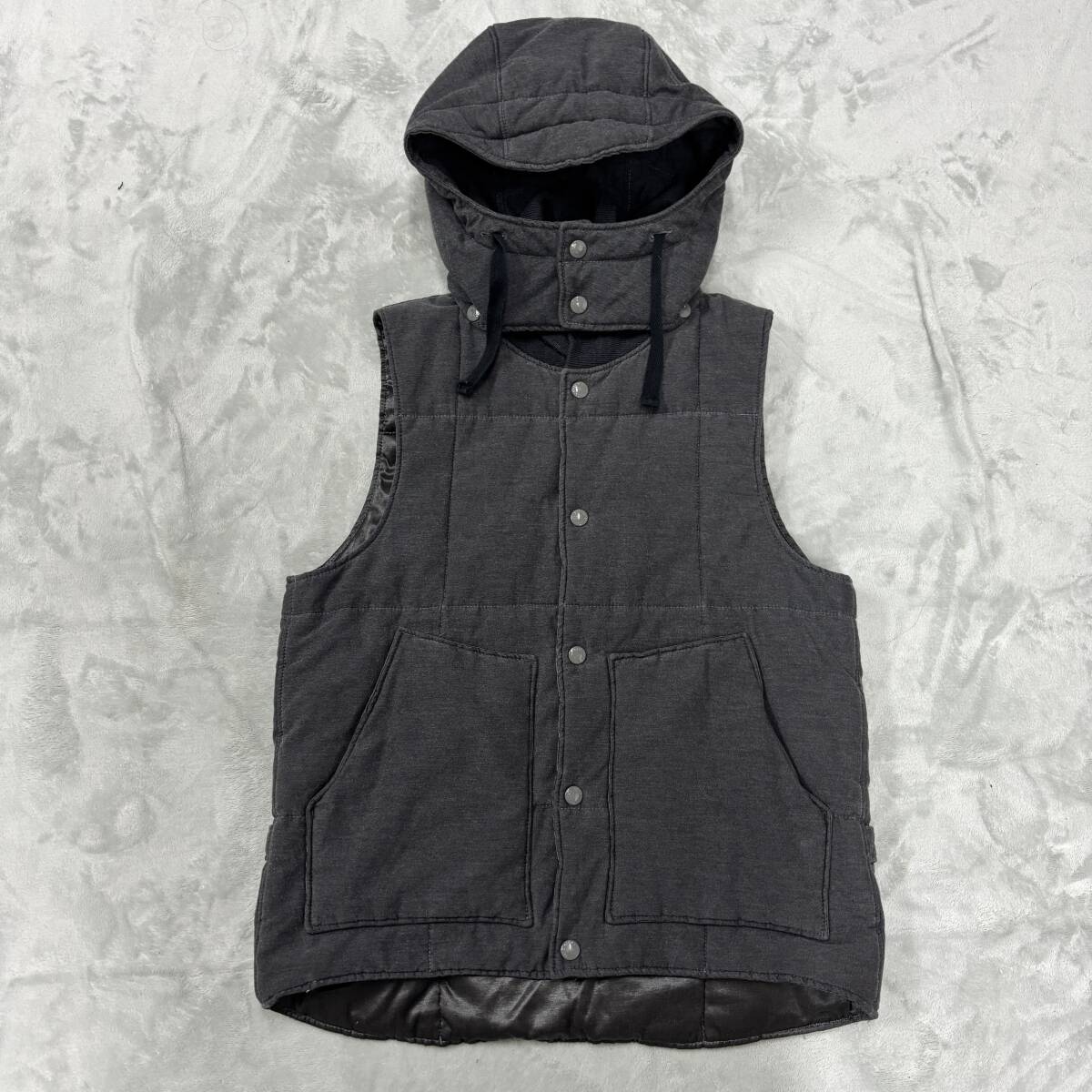 Engineered Garments エンジニアードガーメンツ Field Vest 中綿 キルティングベスト サイズM グレー系 メンズ フード取り外し可能拍卖