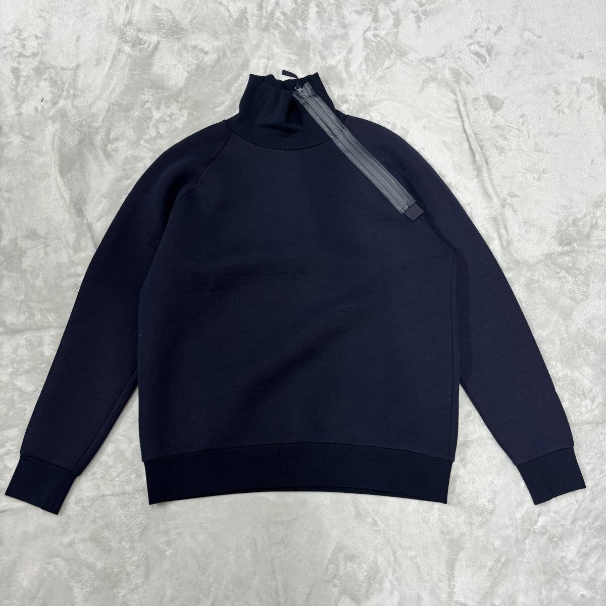 N.HOOLYWOOD エヌハリウッド Y2K テック ボンディング ハーフジップスウェットトレーナー スウェットシャツ サイズ38 メンズ ネイビー拍卖