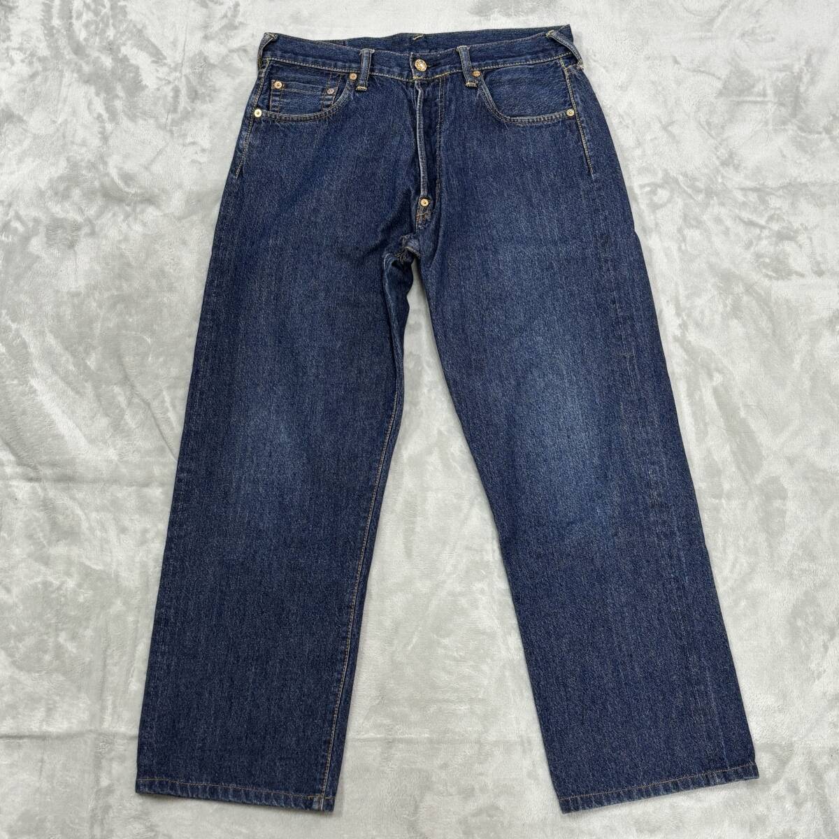 EVISU エヴィス 神通 カモメ バックプリント ストレートジーンズ デニムパンツ サイズ32 アメカジ LOT0001 メンズ 拍卖