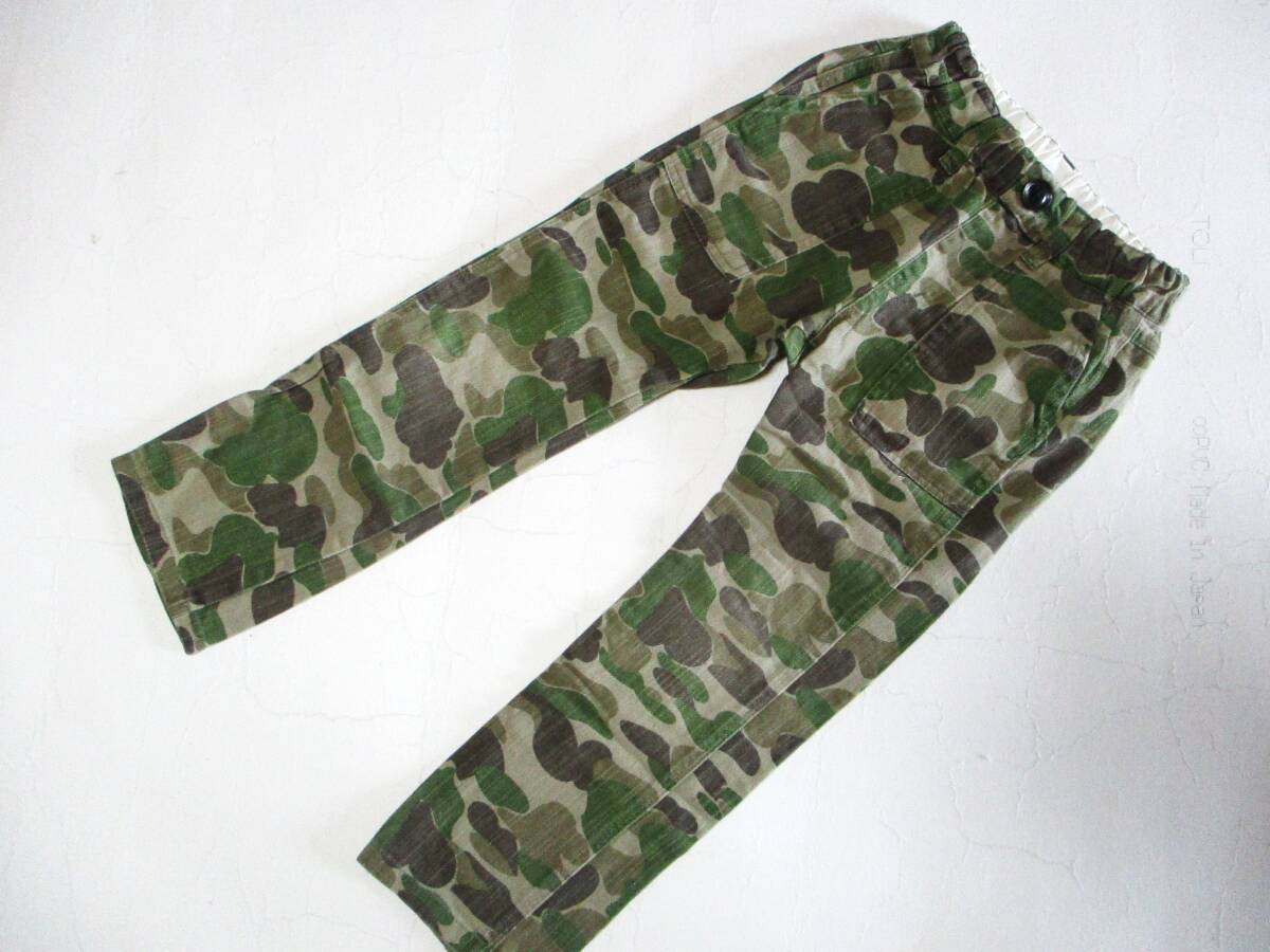 BREEZE・ウエストゴムのカモフラ柄コットンパンツ・サイズ110㎝拍卖