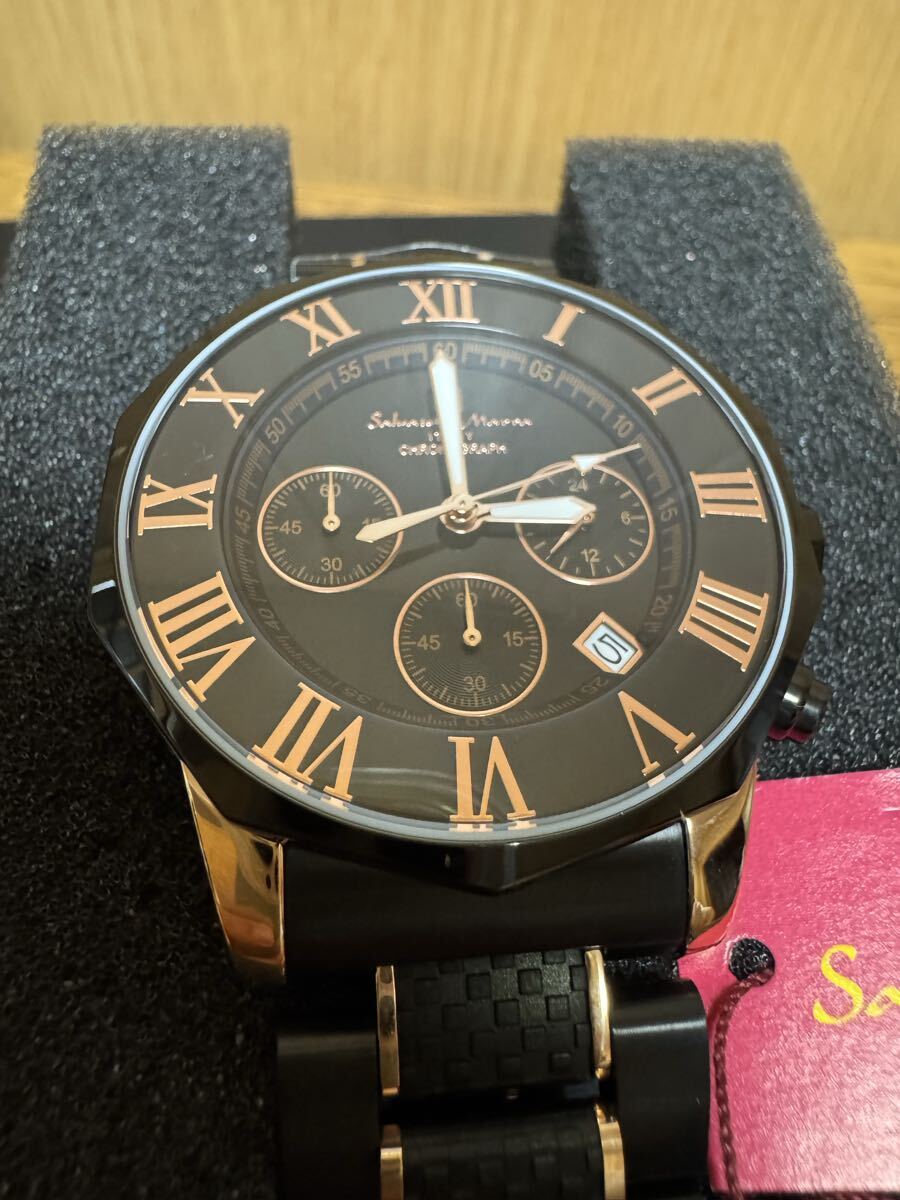【美品】Salvatore Marra 腕時計 サルバトーレマーラ SM15104-1 稼働品 J-496拍卖