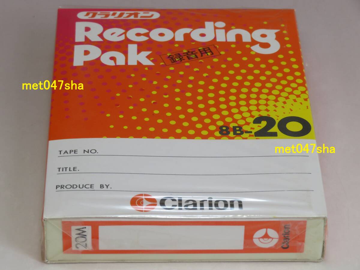 Clarion クラリオン ■ Recording Pack 8B-20 録音用8トラックカートリッジ生テープ ■ 1970年代 新古品 未使用 未開封(パッケージ化)拍卖