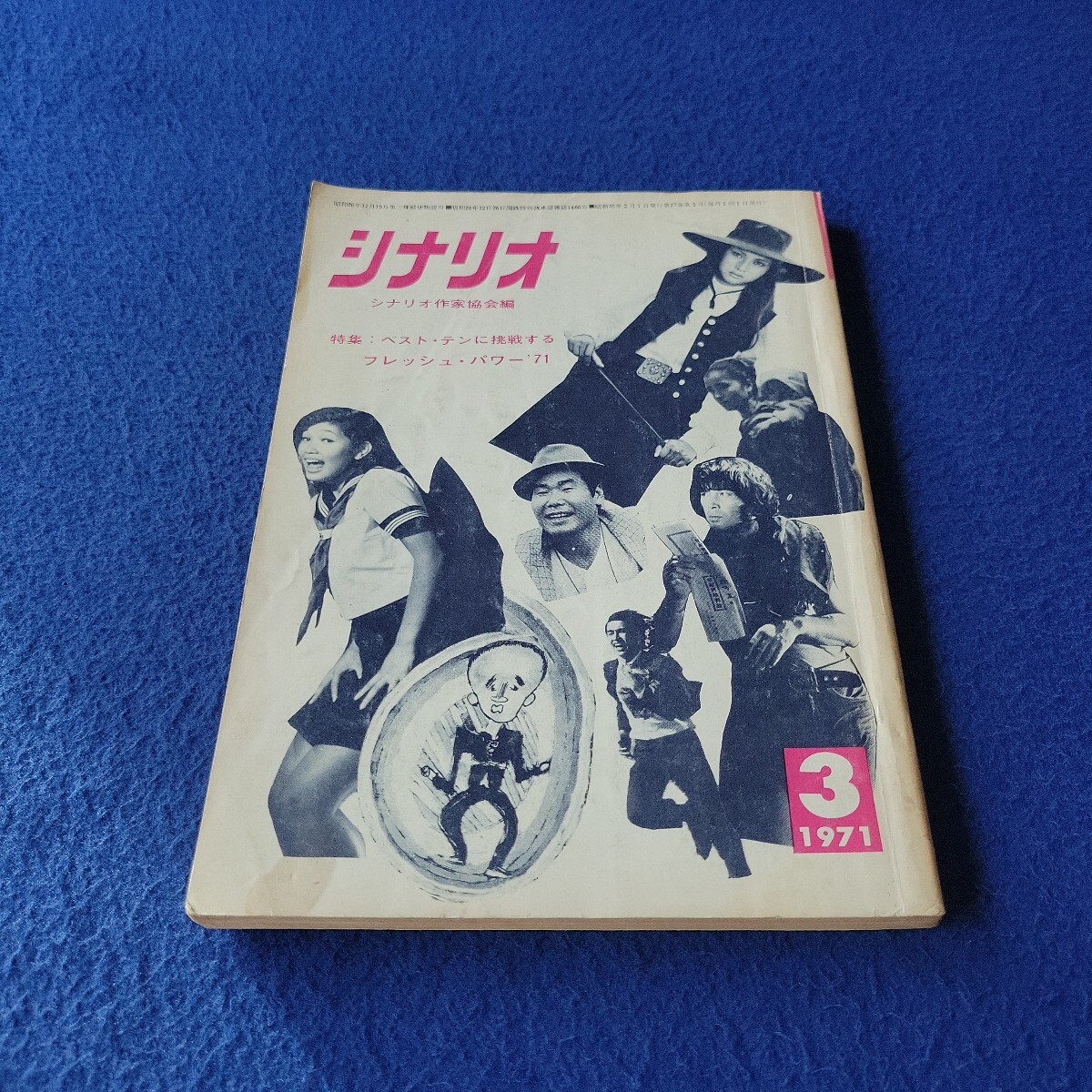 シナリオ〇1971年3月号〇VOL.27/No.3〇作家〇映画〇テレビ〇脚本〇台本〇渡哲也〇野良猫ロック〇ハレンチ学園〇ヌード〇丘みつ子拍卖