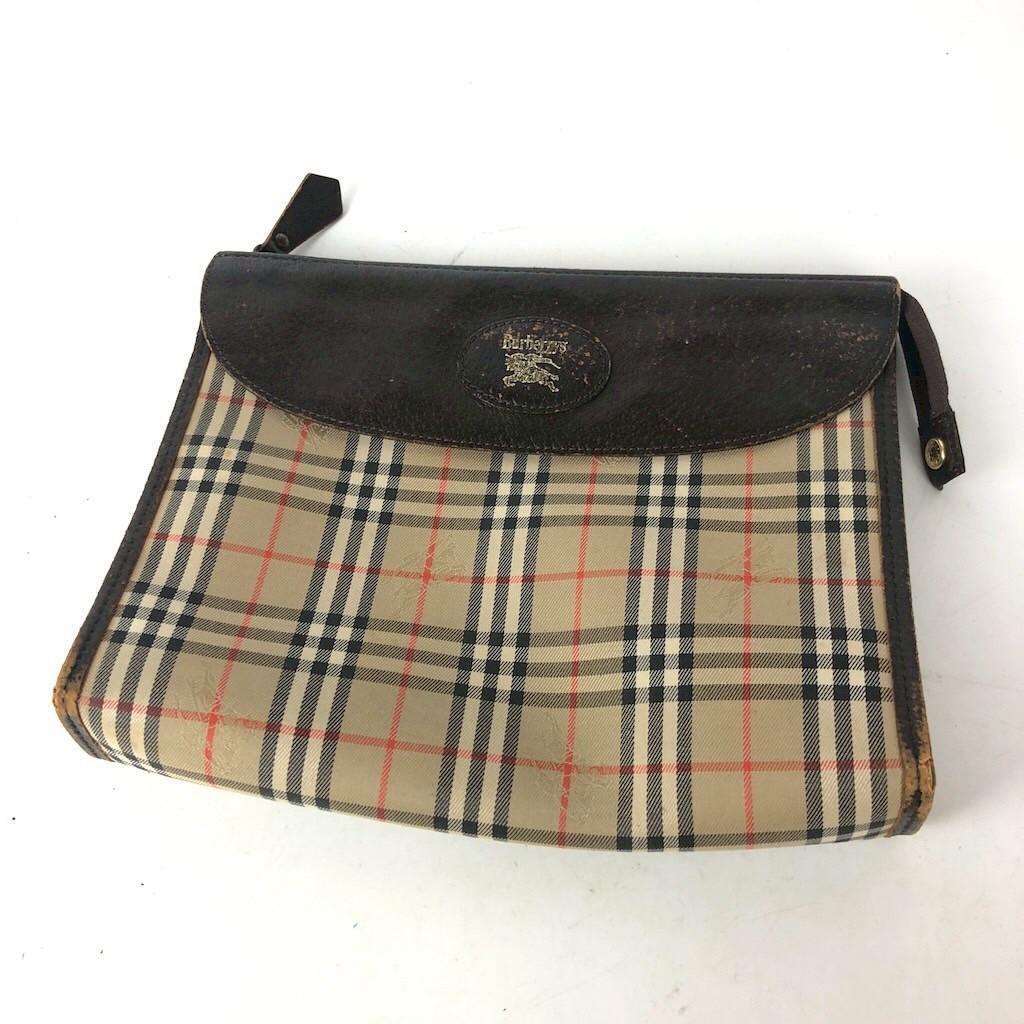 BURBERRY バーバリー ノバチェック クラッチバッグ セカンドバッグ 750-7 918-B1 n-k 200拍卖