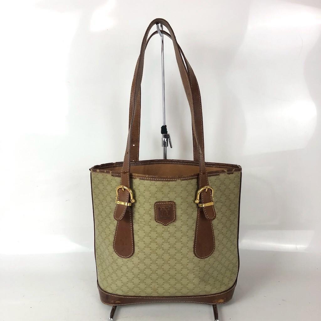 CELINE セリーヌ マカダム柄 トートバッグ レディース ブランド 9066-65 918-B2 n-k 500拍卖