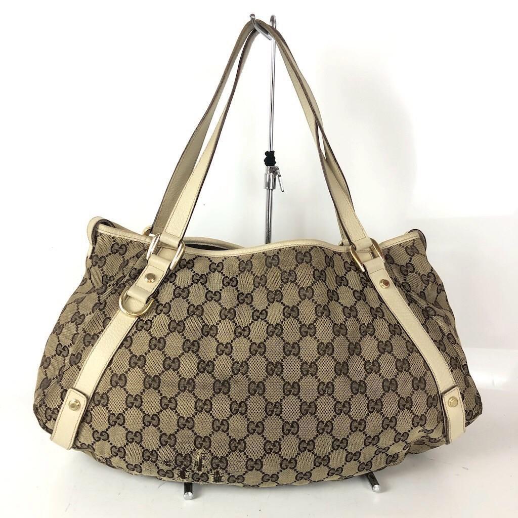 GUCCI グッチ GGキャンバス ホーボーバッグ トートバッグ ベージュ 8498-98 918-B2 n-k 500拍卖