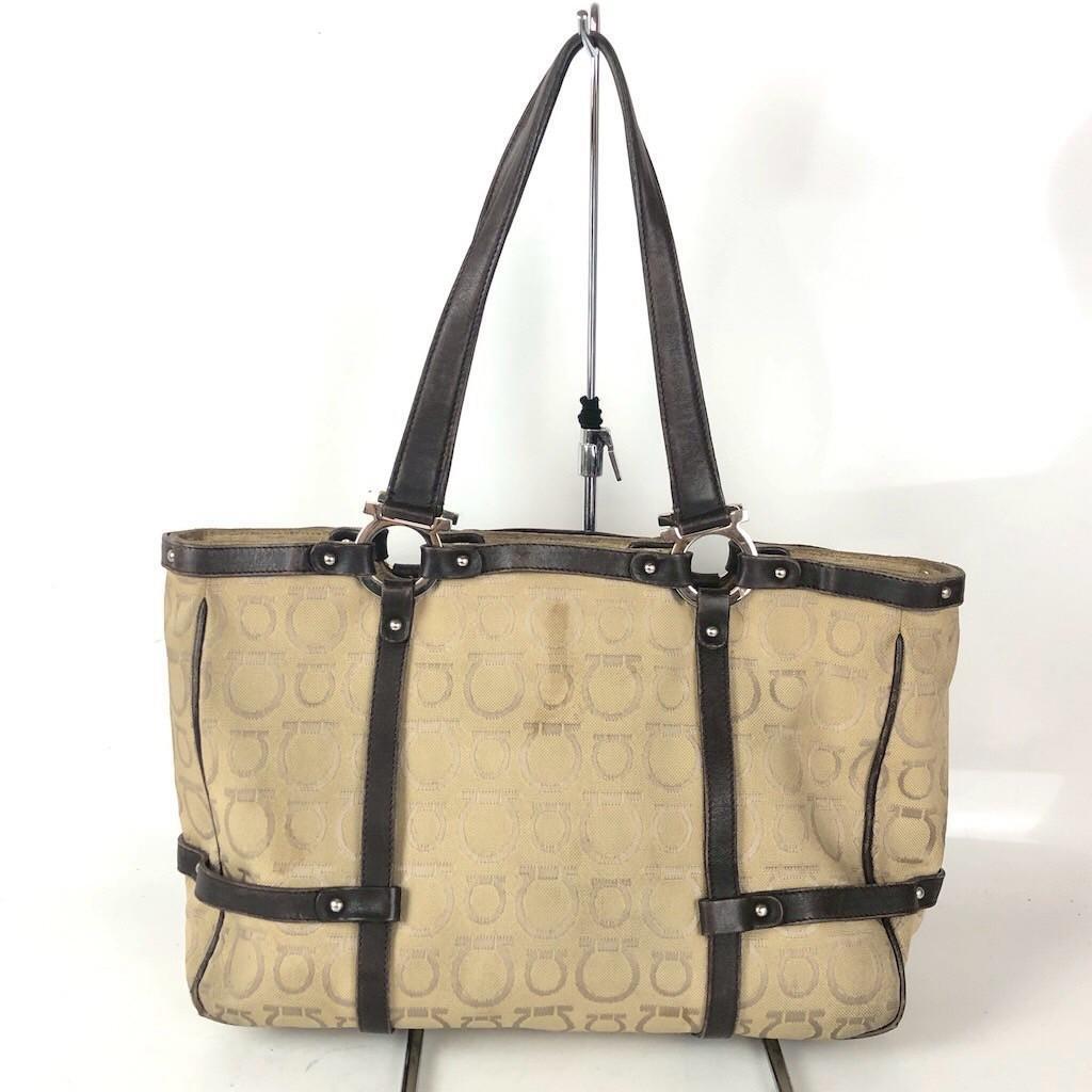 Salvatore Ferragamo フェラガモ ガンチーニ トートバッグ 755-9 918-B2 n-k 300拍卖