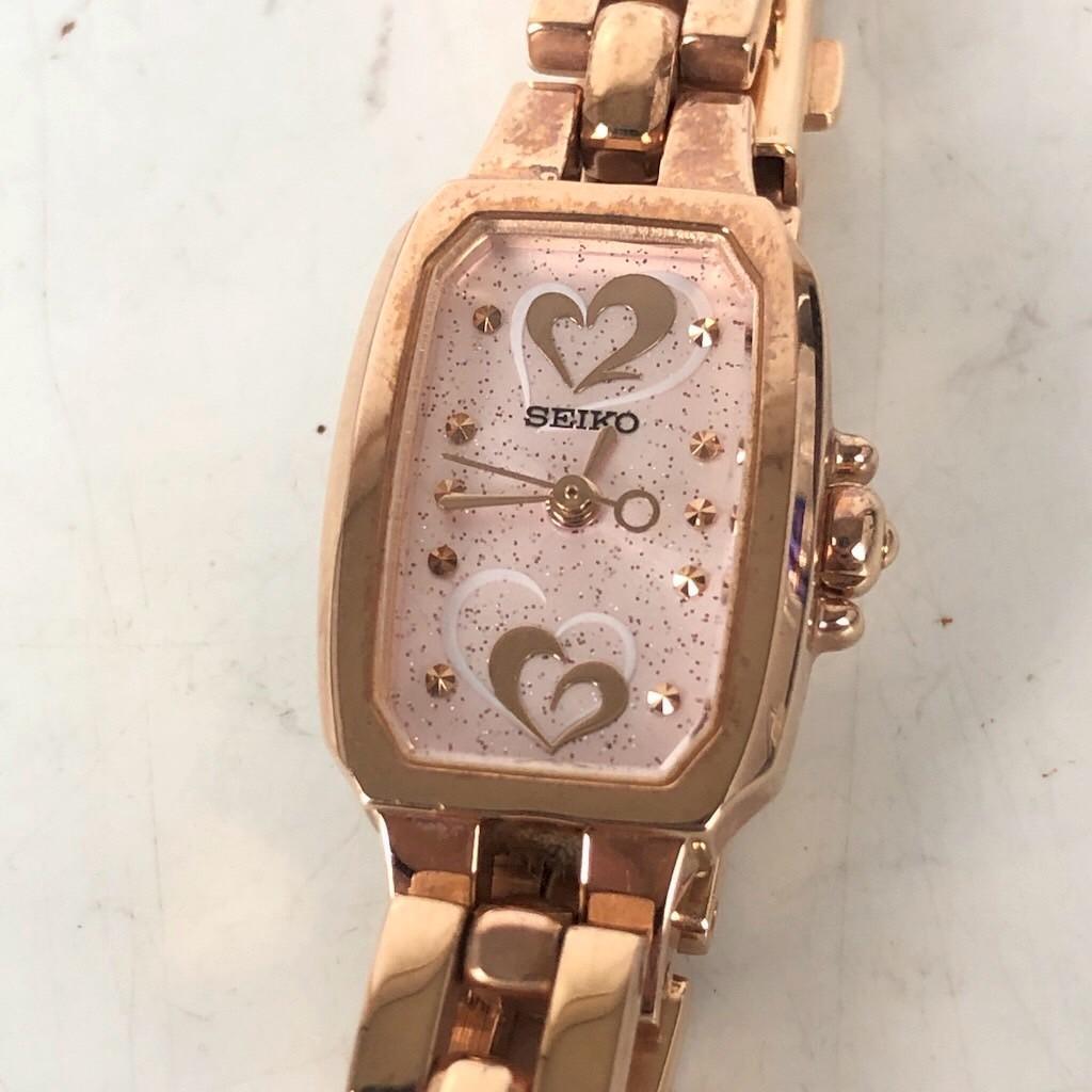 SEIKO セイコー アナログ 腕時計 ピンクゴールド レディース ブランド 26-29-3 918-K1 n-k 2000拍卖