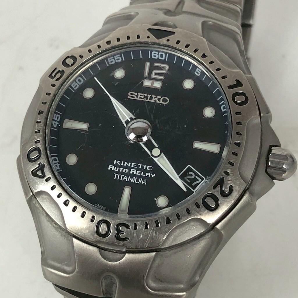 SEIKO セイコー 時計 KINETIC AUTO RELAY チタン 5809-9-2 918-K1 n-k 2875拍卖
