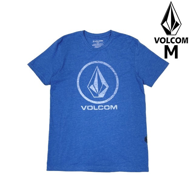 売切り【正規新品】VOLCOM ボルコム◆半袖 Tシャツ スケート サーフ ストーンロゴ 男女兼用(M)青 250617-B拍卖