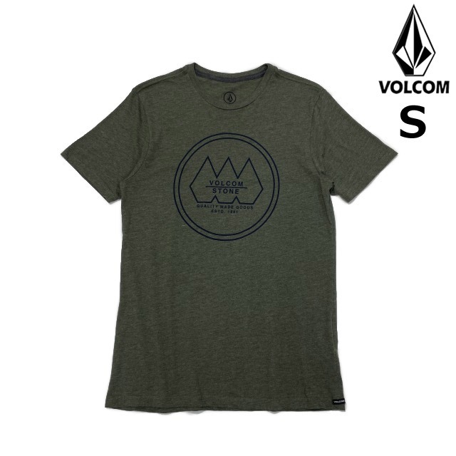 売切り【正規新品】VOLCOM ボルコム◆半袖 Tシャツ スケート サーフ ストーンロゴ 男女兼用(S)カーキ 250617拍卖