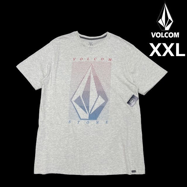 売切り【正規新品】VOLCOM ボルコム◆半袖 Tシャツ スケート サーフ ストーンロゴ 男女兼用(XXL)グレー 250617-B拍卖