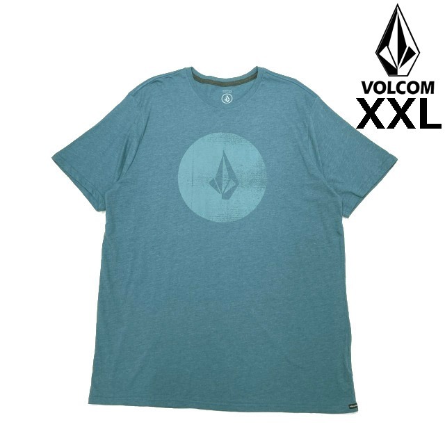 売切り【正規新品】VOLCOM ボルコム◆半袖 Tシャツ スケート サーフ ストーンロゴ 男女兼用(XXL)緑 250617-B拍卖