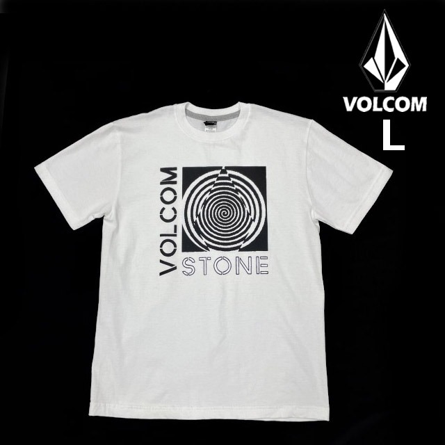 売切り【正規新品】VOLCOM ボルコム◆半袖 Tシャツ スケート サーフ ストーンロゴ 男女兼用(L)白 250617-B拍卖