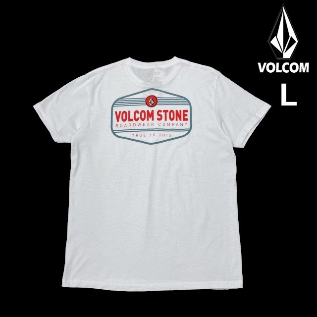 売切り【正規新品】VOLCOM ボルコム◆半袖 Tシャツ スケート サーフ ストーンロゴ バックプリント 男女兼用(L)白 250617-B拍卖