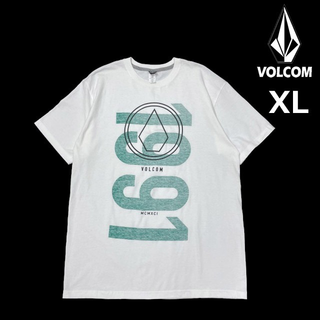 売切り【正規新品】VOLCOM ボルコム 半袖 Tシャツ スケート サーフ ストーンロゴ 男女兼用(XL)白 250617-B拍卖