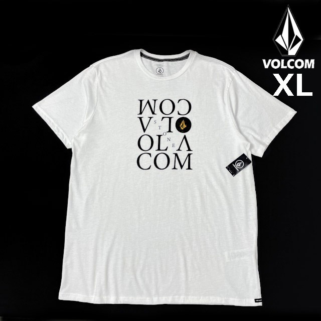売切り【正規新品】VOLCOM ボルコム◆半袖 Tシャツ スケート サーフ ストーンロゴ 男女兼用(XL)白 250617-B拍卖