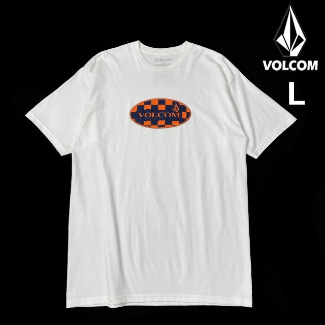 売切り【正規新品】VOLCOM ボルコム 半袖 Tシャツ スケート サーフ ストーンロゴ 男女兼用(L)白 250617-B拍卖