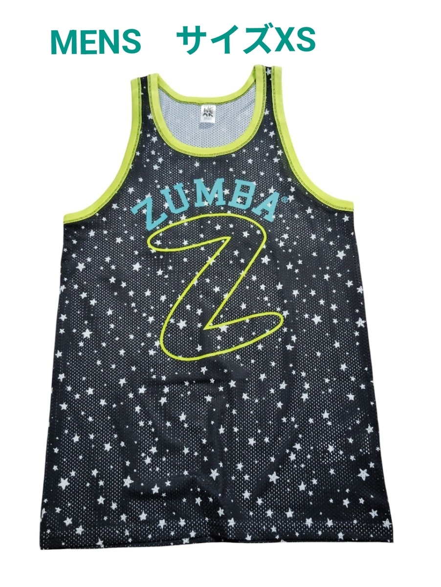 (sp29)ZUMBA ズンバウェア タンクトップ  ノースリーブ メンズ XSサイズ スポーツウェア トレーニング ジム 匿名配送拍卖