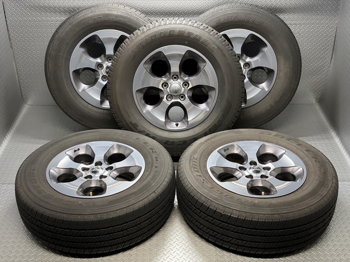 【5本セット】Jeep JK ラングラー 18インチ 7.5J +44.45 5穴127 純正 ホイール BS DUELER H/T 255/70R18 品番6AF49TRMAA (25090073)拍卖