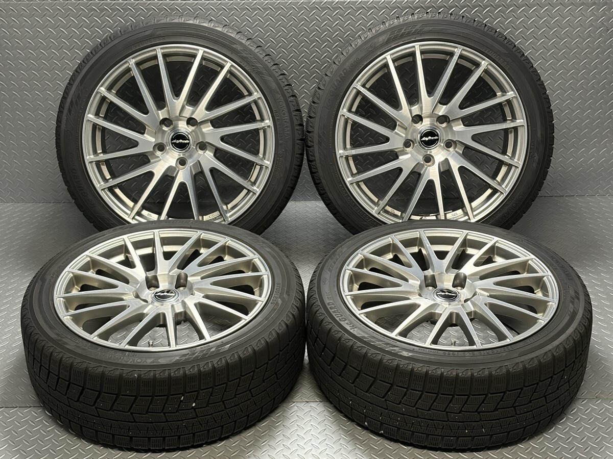 【クラウン/マークX等】トヨタ/レクサス専用 Lefinada MOTION1 18インチ 8J +44 5穴114.3 ヨコハマ iceGUARD IG60 225/45R18 (25090087)拍卖