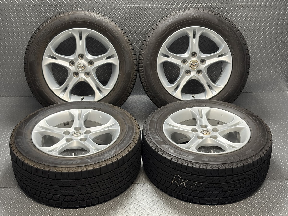 【バリ溝24年製ブリザック】RX-8 16インチ 7.5J +50 5穴114.3 純正 ホイール BSブリヂストン BLIZZAK VRX3 225/55R16 SE3P (25090107)拍卖