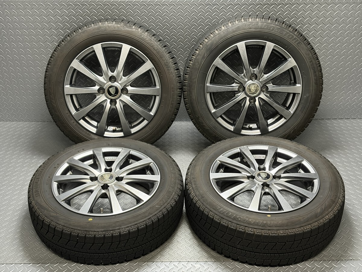 【アクア/ヤリス/ノート/キューブ等】BS ブリザックVRX 175/65R15 MANARAY EuroSpeed G10 15インチ 5.5J +40 4穴100 BLIZZAK (25090109)拍卖
