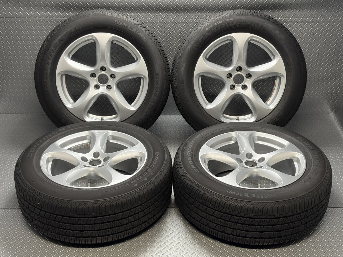 アルファロメオ ステルヴィオ 18インチ 8J +34 5穴110 純正ホイール コンチCrossContact LX SPORT SSR 235/60R18 品番156117306(25090114)拍卖