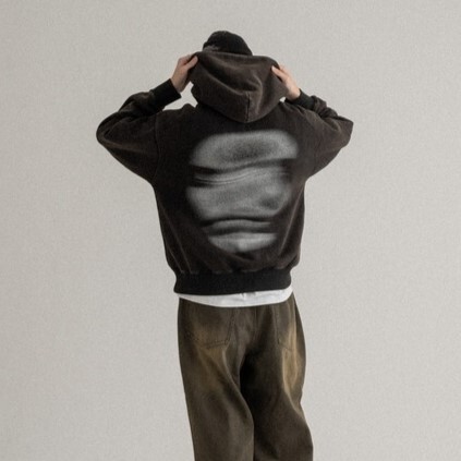 WISH FOR EVER/ウィッシュフォーエバー/バイウォッシュバックプリントフーディー/WF012012BW/パーカー/グラフィック/胸ワッペン拍卖