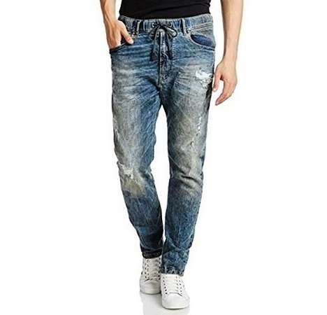 DIESEL/ディーゼル/ビンテージ加工/ジョグデニム/Blue Eycons NARROT-NE/0669P/スウェットデニム ジョガーパンツ/クラッシュ・汚し加工拍卖