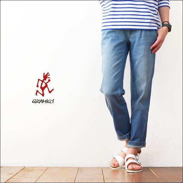 GRAMICCI/グラミチ/DENIM TAPERED PANTS/デニムテーパードパンツ/0160-DEJ/クライミングパンツ/ストレッチ/ウォッシュドブルー拍卖