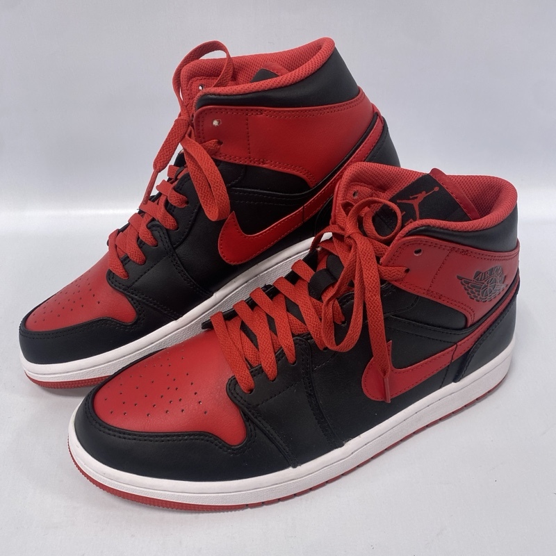 NIKE/ナイキ/AIR JORDAN 1 MID/エアジョーダン 1 ミッド/Bred Toe/ブレッドトゥ/DQ8426-060/スニーカー/27.0cm/レッド×ブラック拍卖
