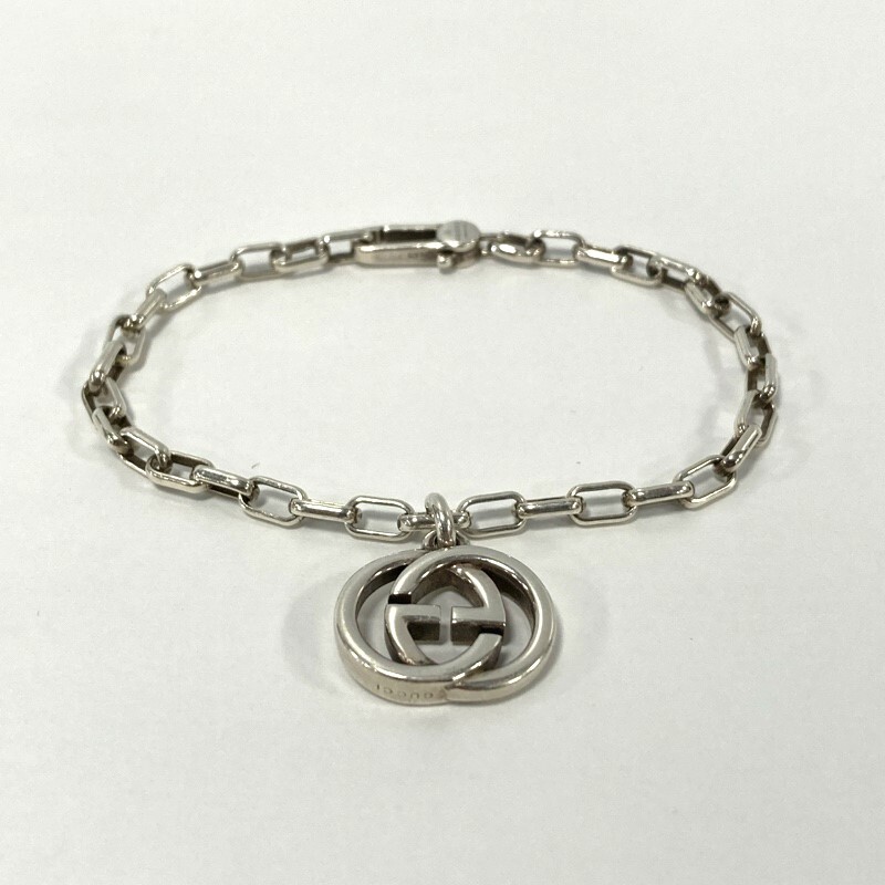 GUCCI/グッチ/インターロッキングG/チェーンブレスレット/シルバー/Ag925/ユニセックス/アクセサリー/イタリア製拍卖
