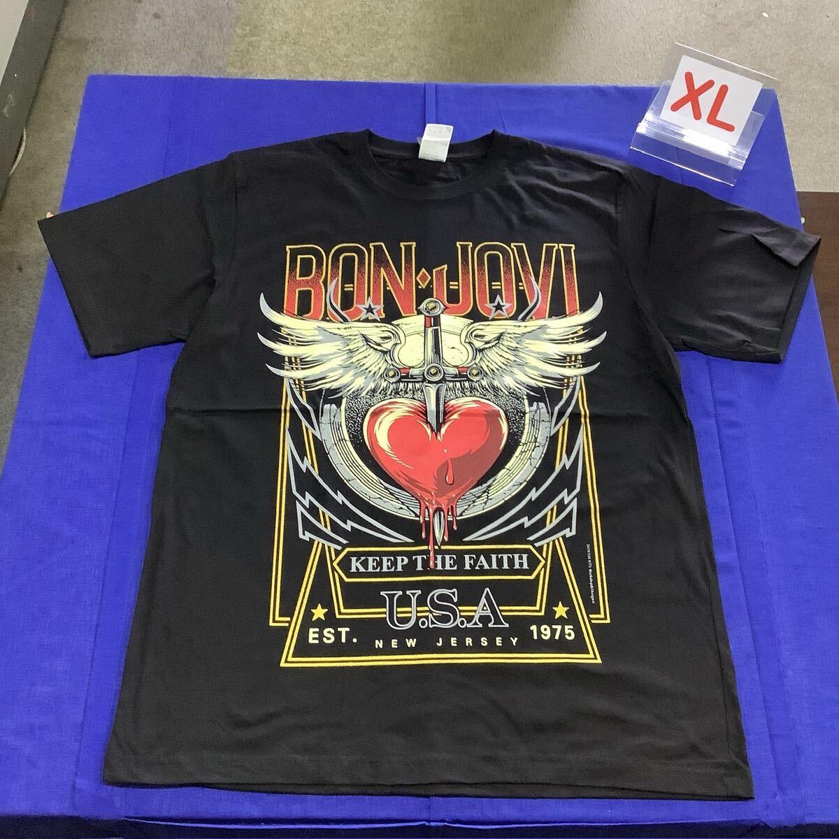 SR5C2 ボンジョビ バンドTシャツ XLサイズ Bon Jovi 半袖Tシャツ ボン・ジョヴィ ロックバンド Tシャツ 拍卖