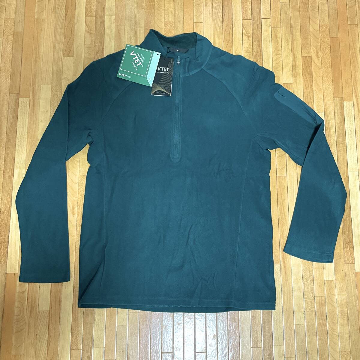 新品1382 ドイツVTET 首元ZIPミドルレイヤー 左肩ジッパーポケット Mサイズ拍卖