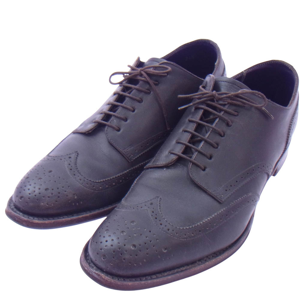 REGAL リーガル W932 ウィングチップ ビジネス シューズ ダークブラウン系【中古】拍卖