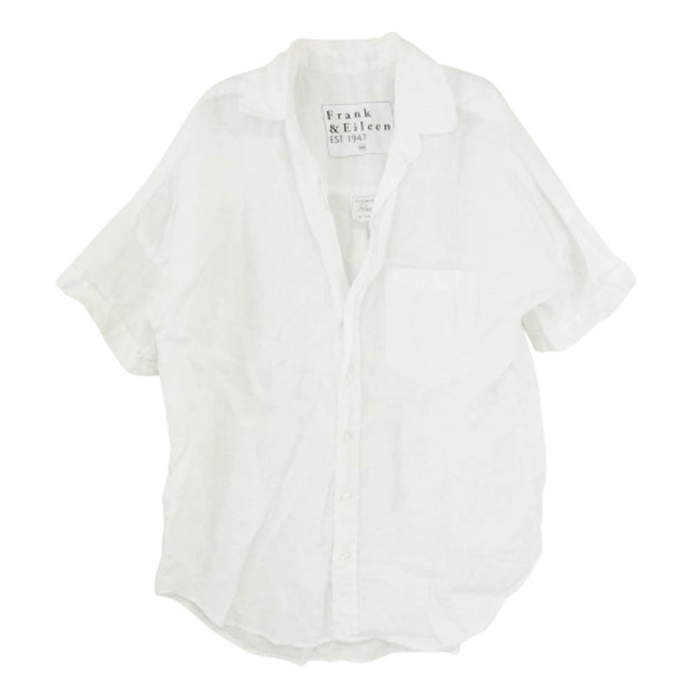 Frank&Eileen フランクアンドアイリーン リネン 半袖 シャツ ホワイト系 XXS【中古】拍卖