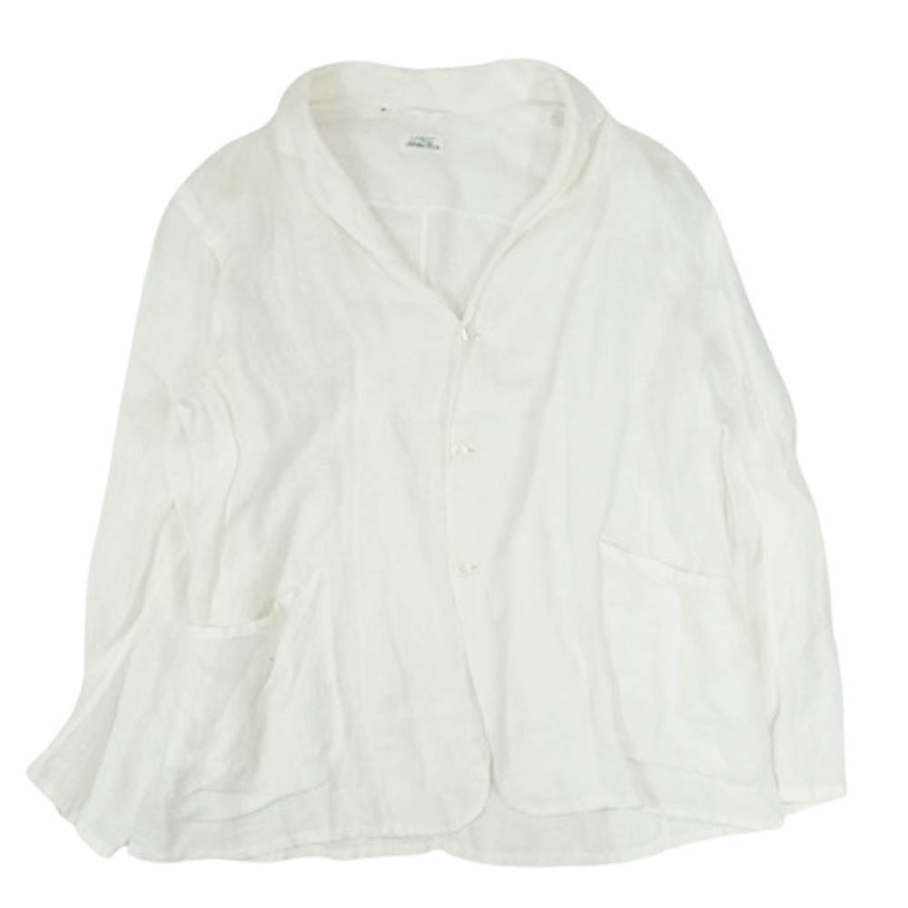 COMOLI コモリ 20SS R01-01001 × Salvatore Piccolo サルバトーレ ピッコロ リネン テーラード ジャケット ホワイト系 46【中古】拍卖