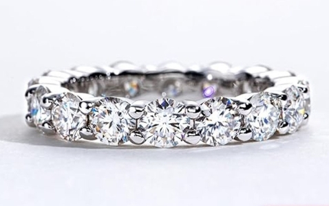 フルエタニティリング エタニティリング 4mm幅 6号 人工ダイヤモンド プラチナ 結婚指輪 婚約指輪 トラベルジュエリー拍卖